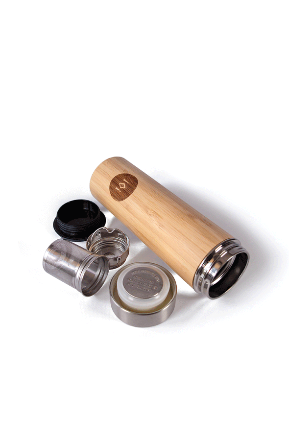 BambooLove Bottle&Thermos: Botella-Termo con infusor - Idilik Yoga