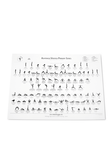 AshtangiGuide Poster: Guía de práctica (Ashtanga Primary Series) - Idilik Yoga